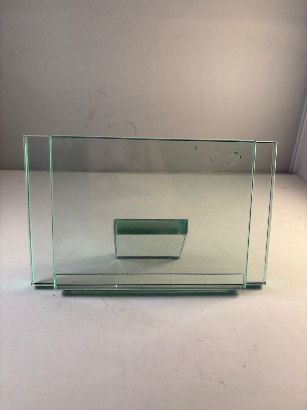 Milano Clarity Heavy Glass Desktop Picture Frame Frameless Ticket Holder 6.5x4